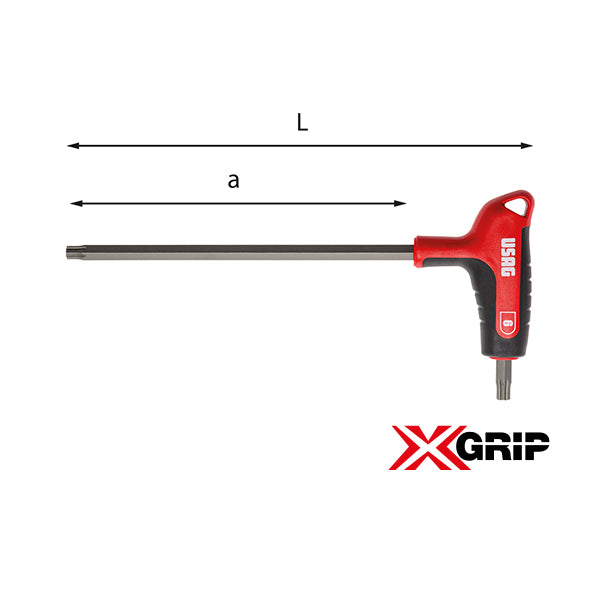 280 HA - Hexagonal male wrench with bi-material handle - Usag 280 HA - Hexagonal male wrench with bi-material handle - Usag